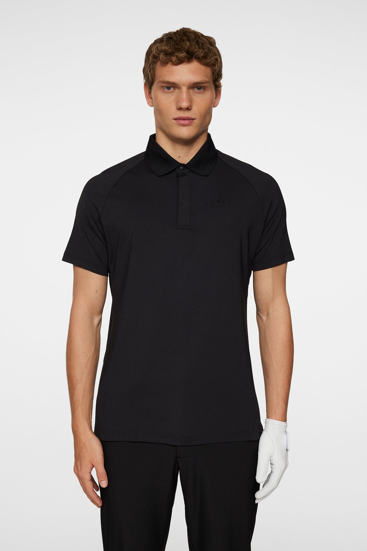 Ray Hybrid Polo in Black by J.Lindeberg