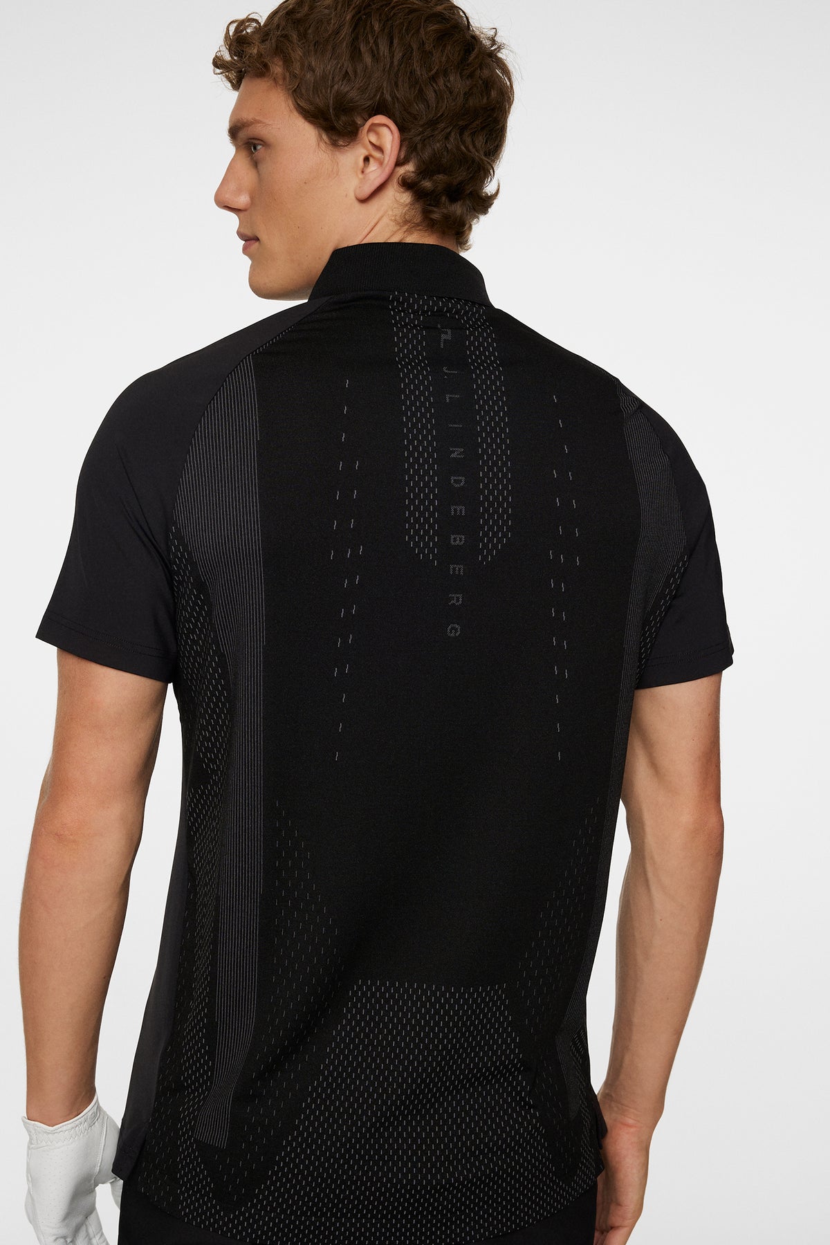 Ray Hybrid Polo in Black by J.Lindeberg
