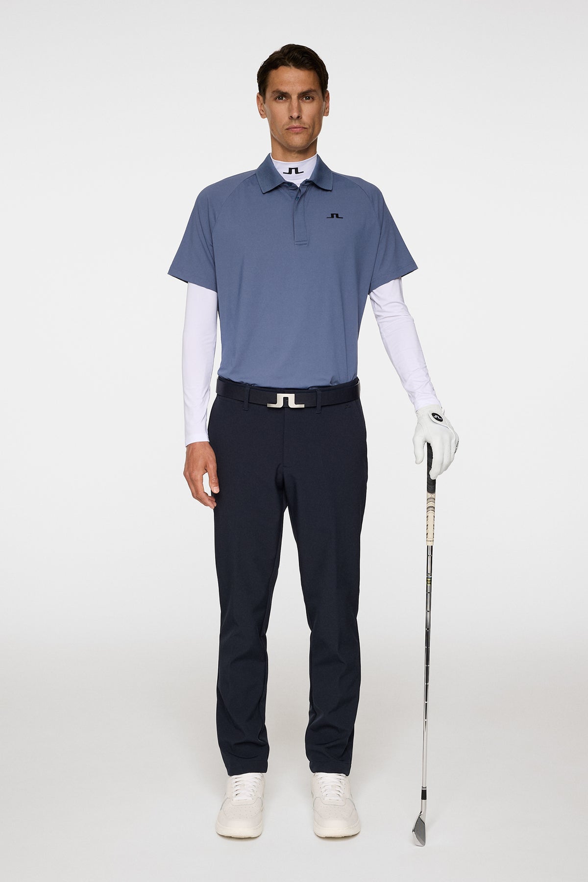 Ray Hybrid Polo in Vintage Indigo by J.Lindeberg