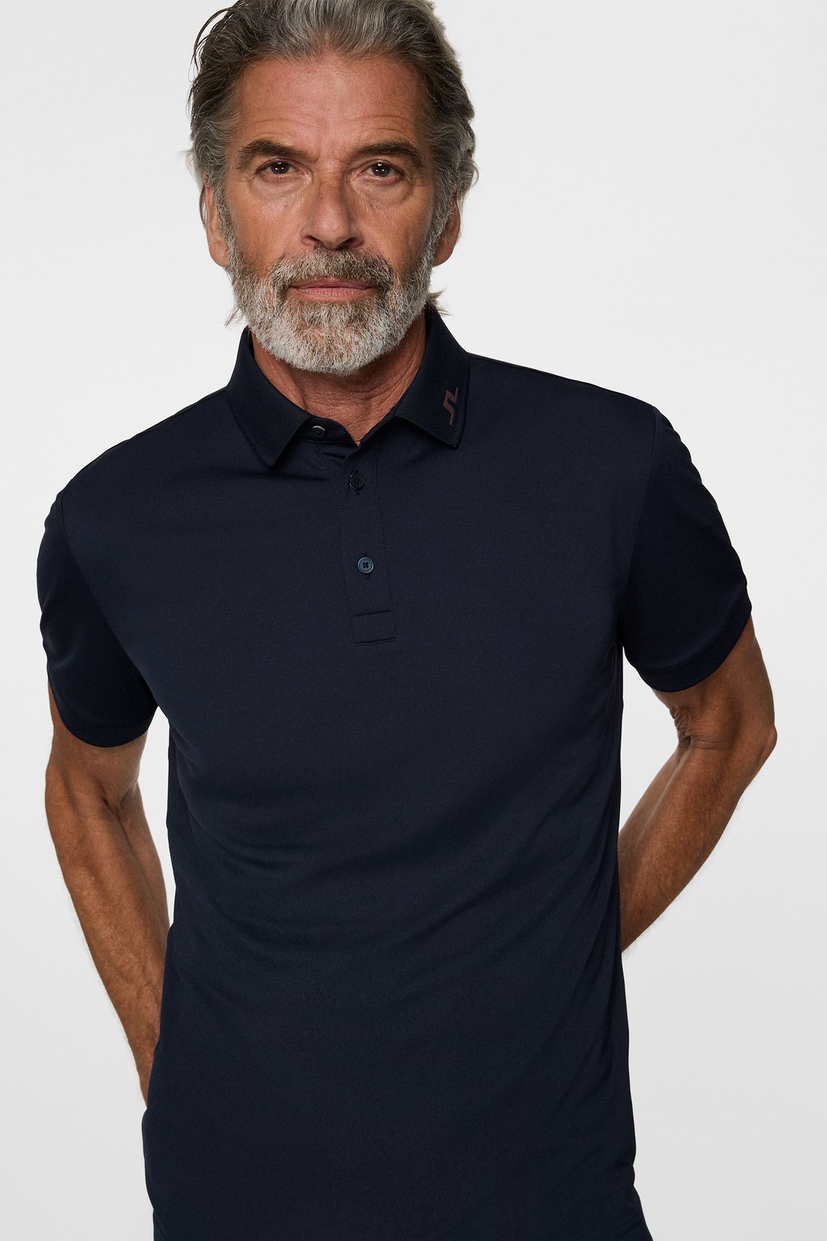 KV Print Polo in JL Navy by J.Lindeberg