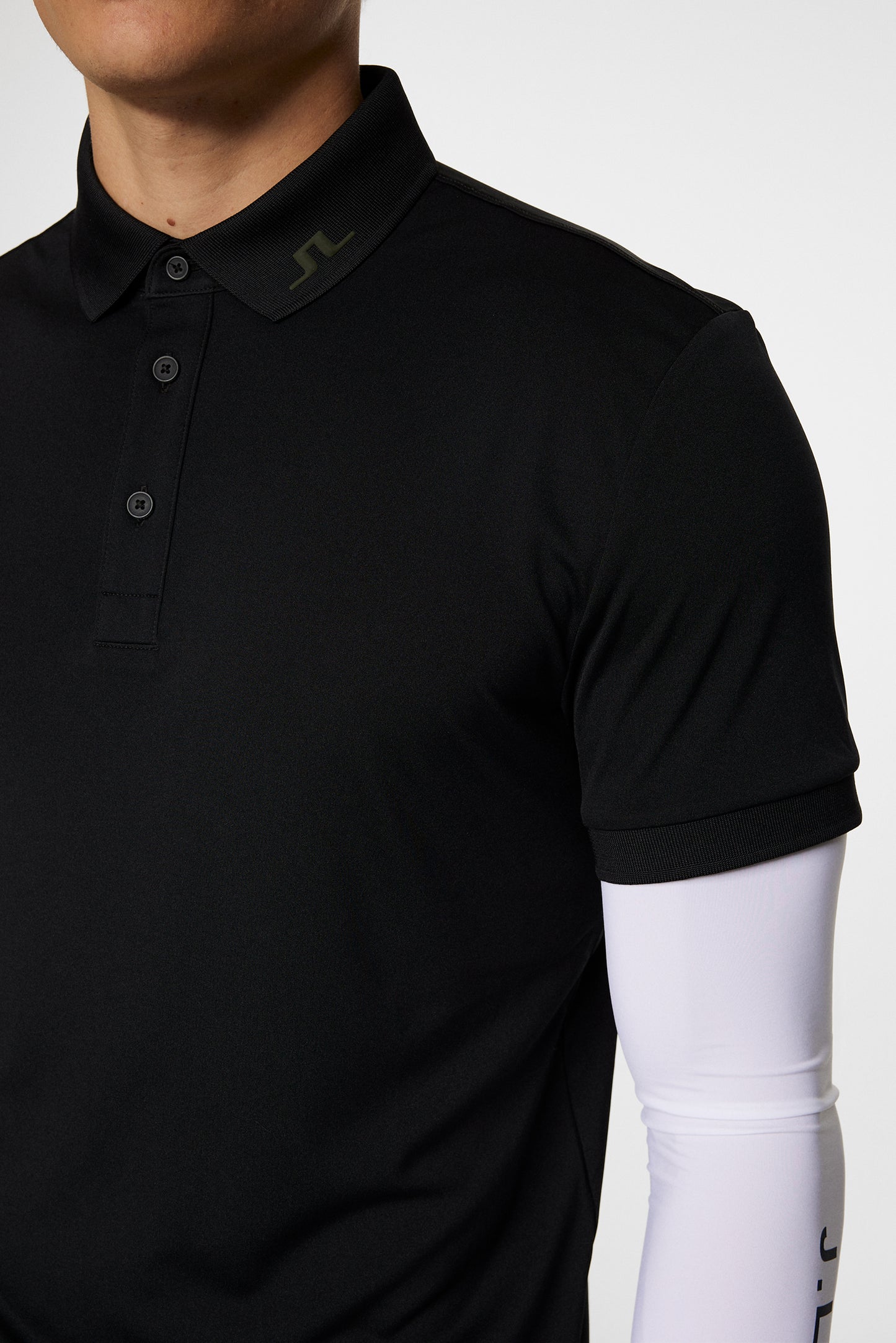 KV Print Polo in Black by J.Lindeberg