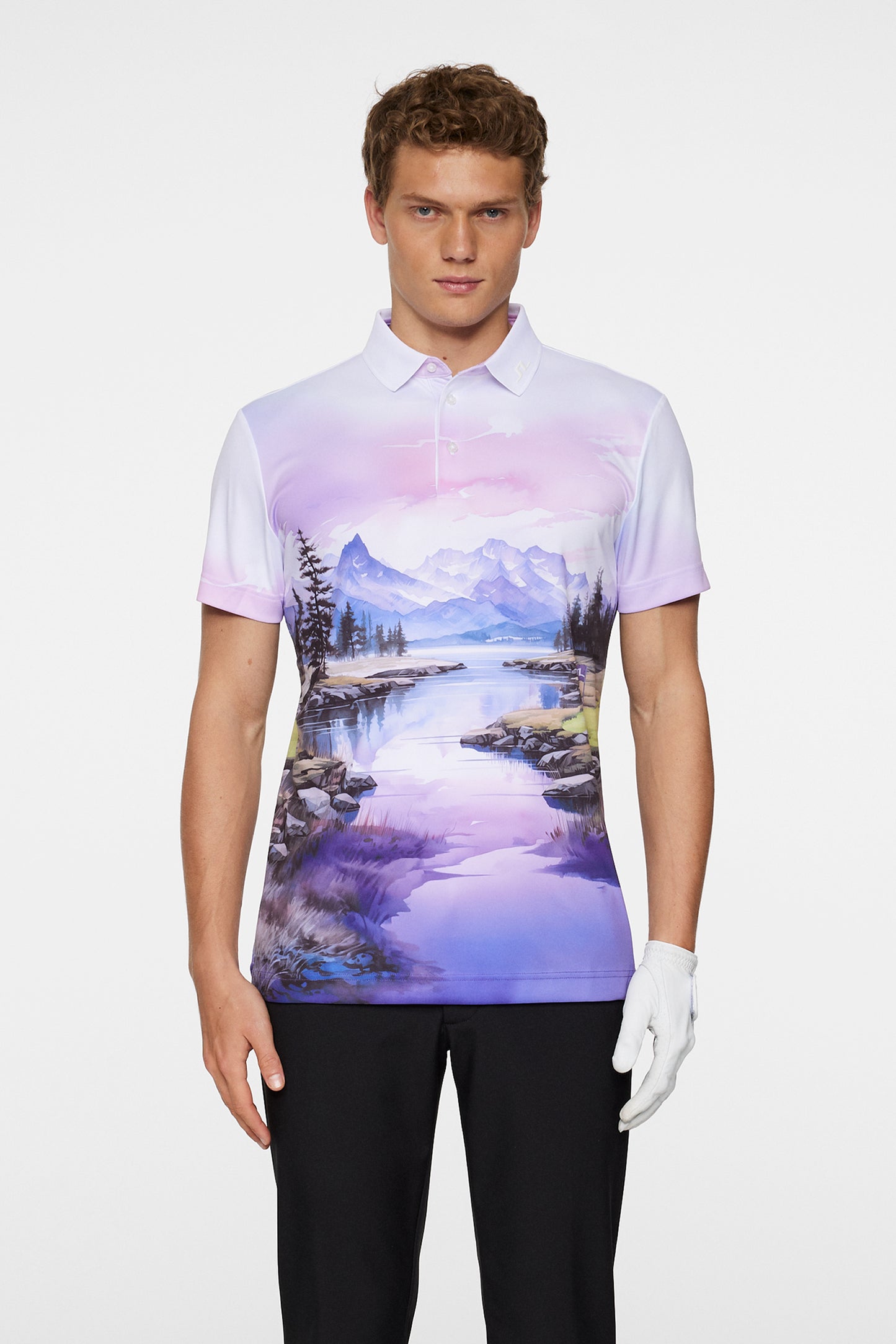 Samuel Polo in Landscape Watercolor purple L by J.Lindeberg