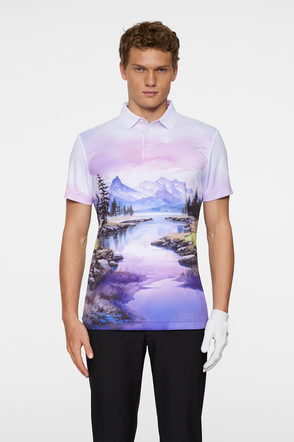 Samuel Polo / Landscape Watercolor purple L