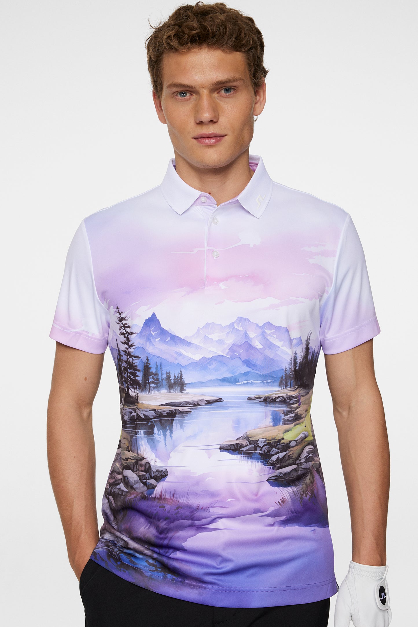 Samuel Polo in Landscape Watercolor purple L by J.Lindeberg