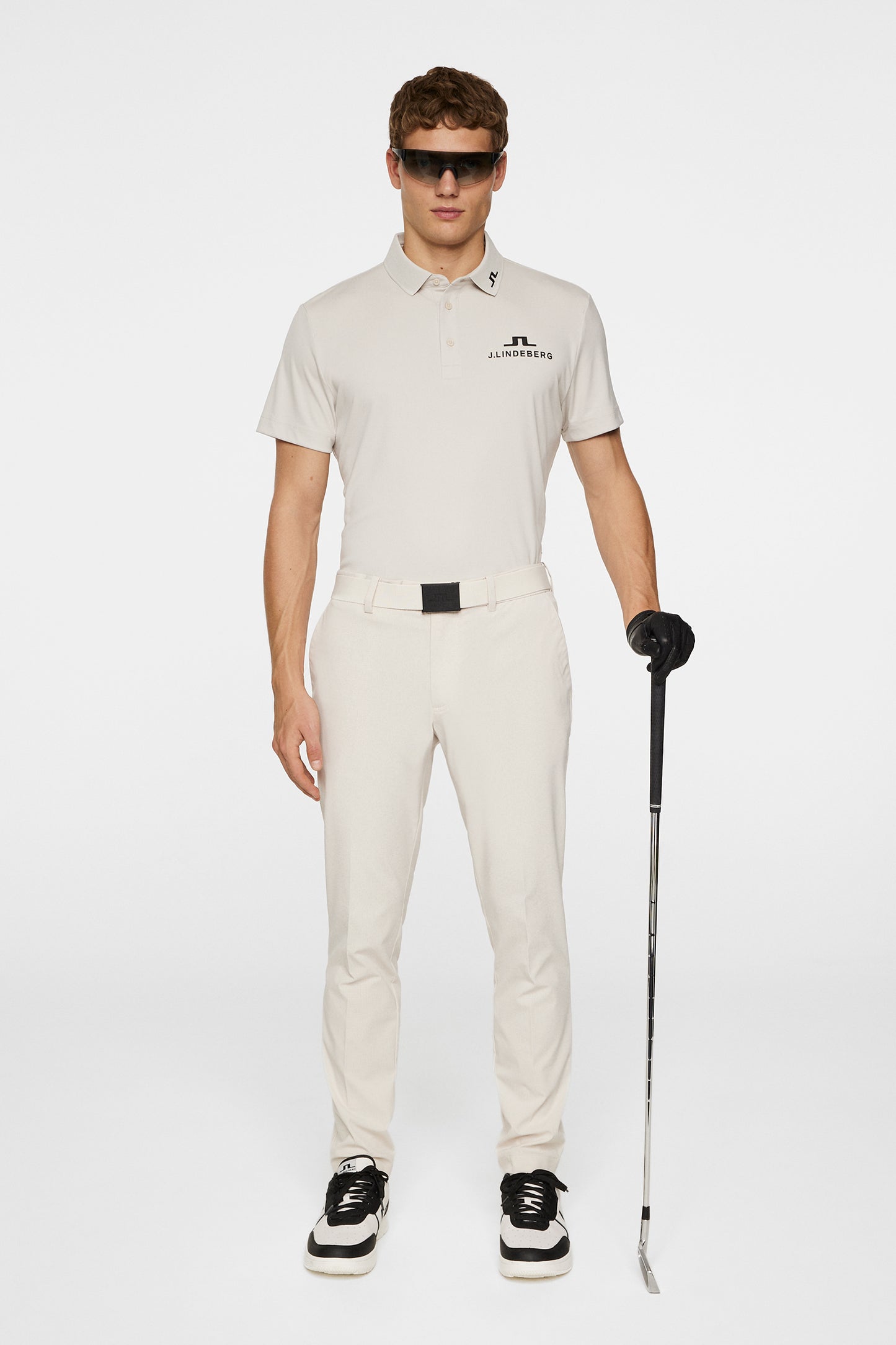 KV Tour Golf Polo in Moonbeam by J.Lindeberg