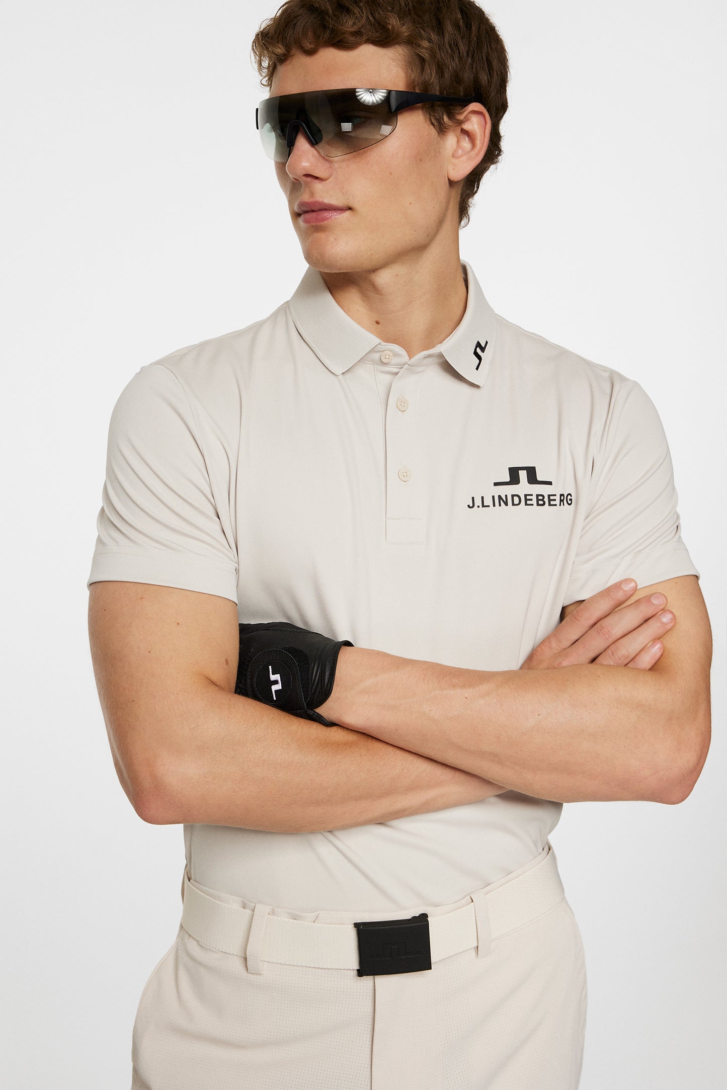 KV Tour Golf Polo in Moonbeam by J.Lindeberg