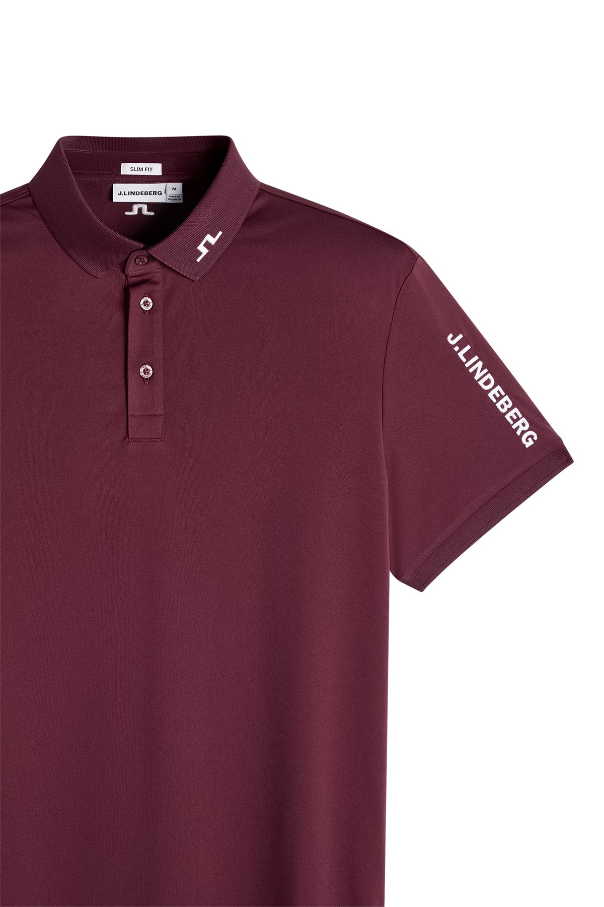 Tour Tech Slim Fit Polo in Winetasting by J.Lindeberg