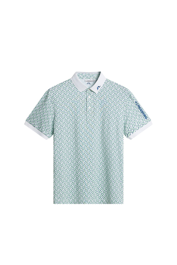 Tour Tech Print Polo / Ladder White Bay S