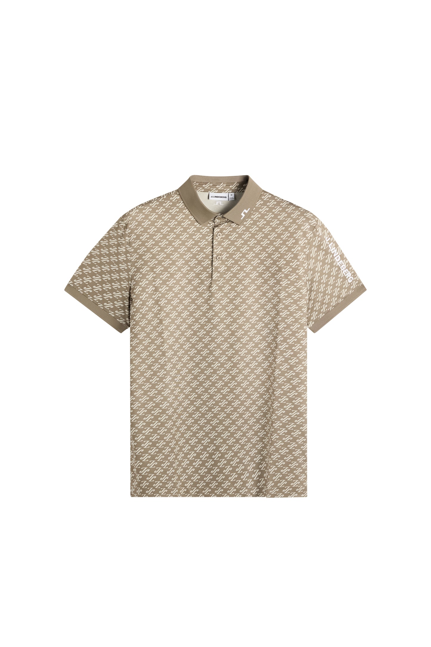 Tour Tech Print Polo in Cardi Jacquard S Brindle by J.Lindeberg