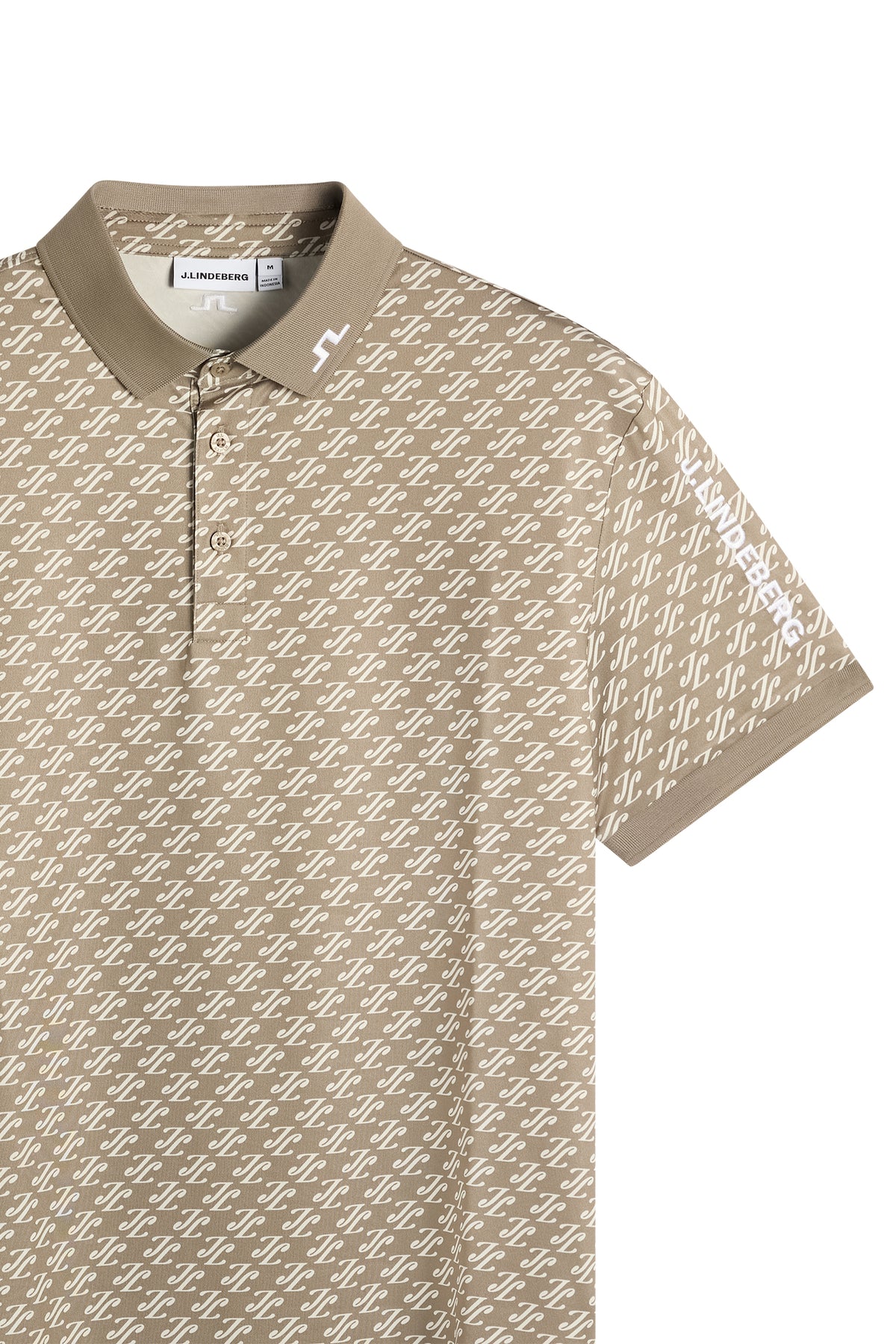 Tour Tech Print Polo in Cardi Jacquard S Brindle by J.Lindeberg