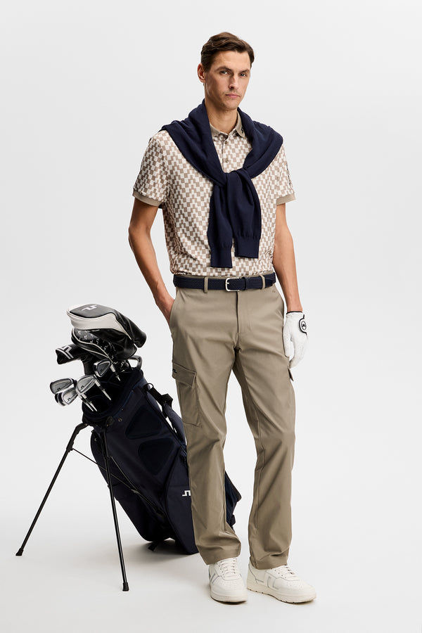 Tour Tech Print Polo / Bridge Stack Brindle M