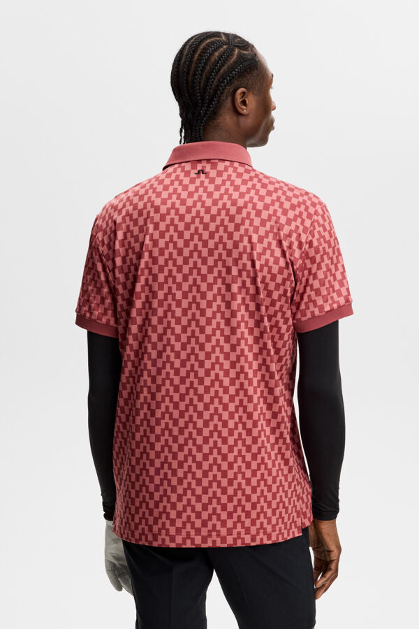Tour Tech Print Polo / Bridge Stack Apple Butter M