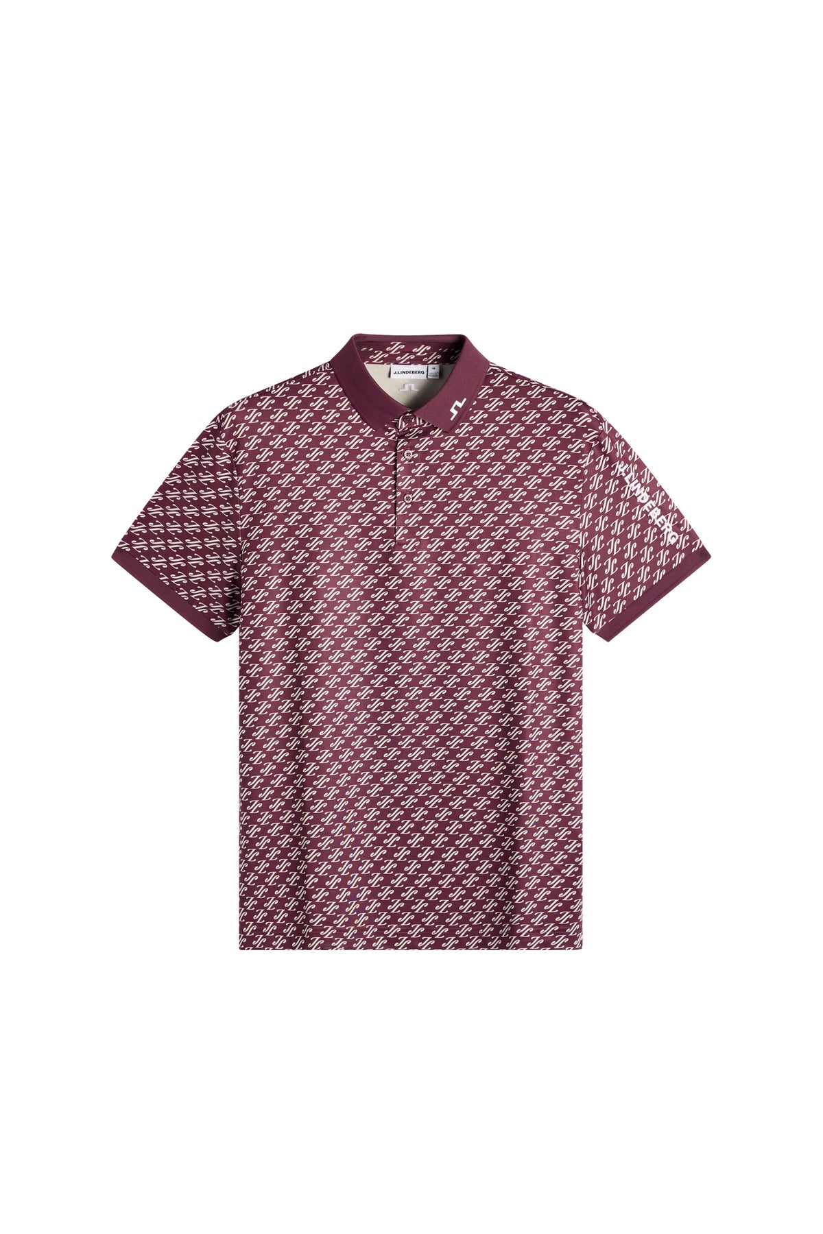 Tour Tech Print Polo in Cardi Jacquard S - Winetasting by J.Lindeberg