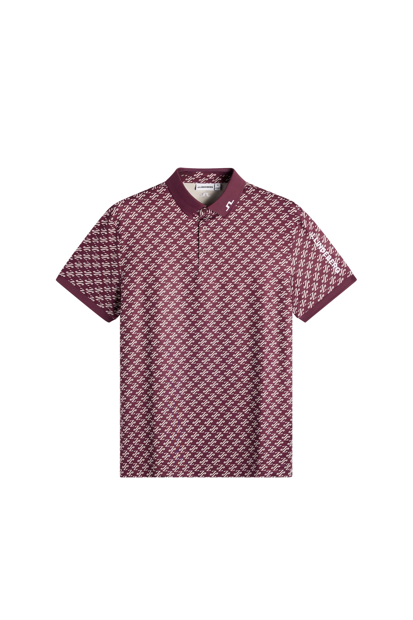 Tour Tech Print Polo in Cardi Jacquard S - Winetasting by J.Lindeberg