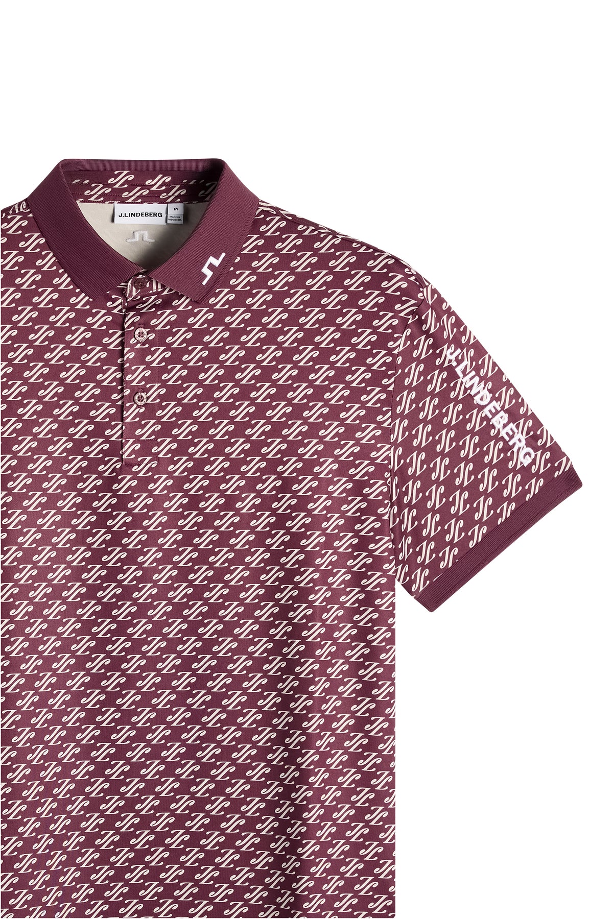 Tour Tech Print Polo in Cardi Jacquard S - Winetasting by J.Lindeberg