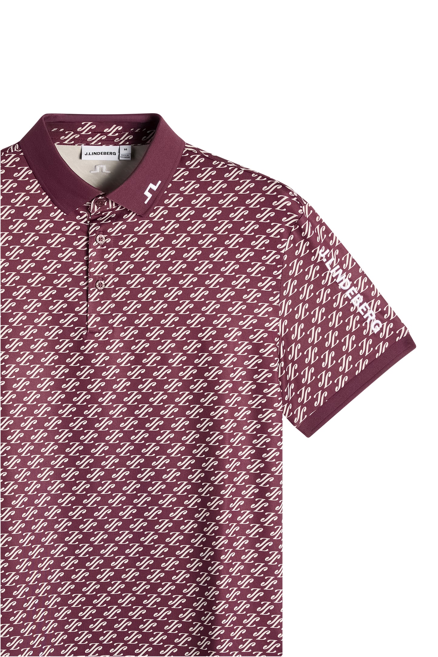 Tour Tech Print Polo in Cardi Jacquard S - Winetasting by J.Lindeberg