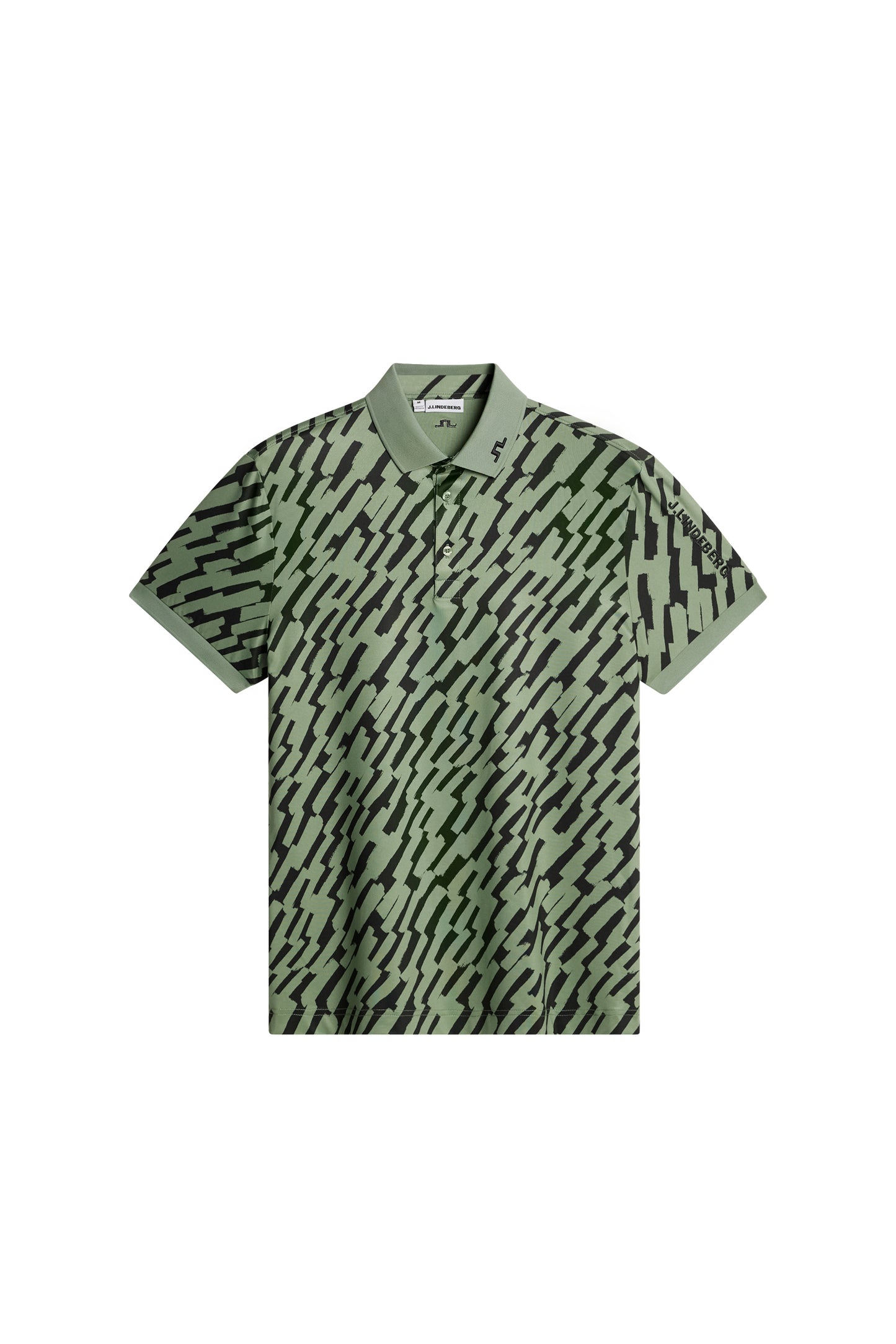 Tour Tech Print Polo in Oak Green M by J.Lindeberg
