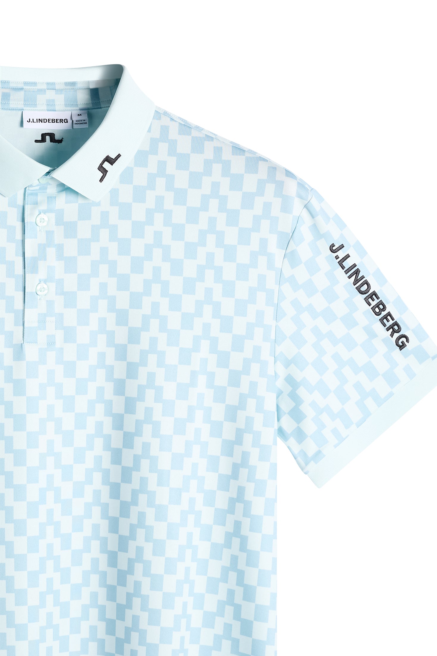 Tour Tech Print Polo / Bridge Stack Skylight M – J.LINDEBERG US