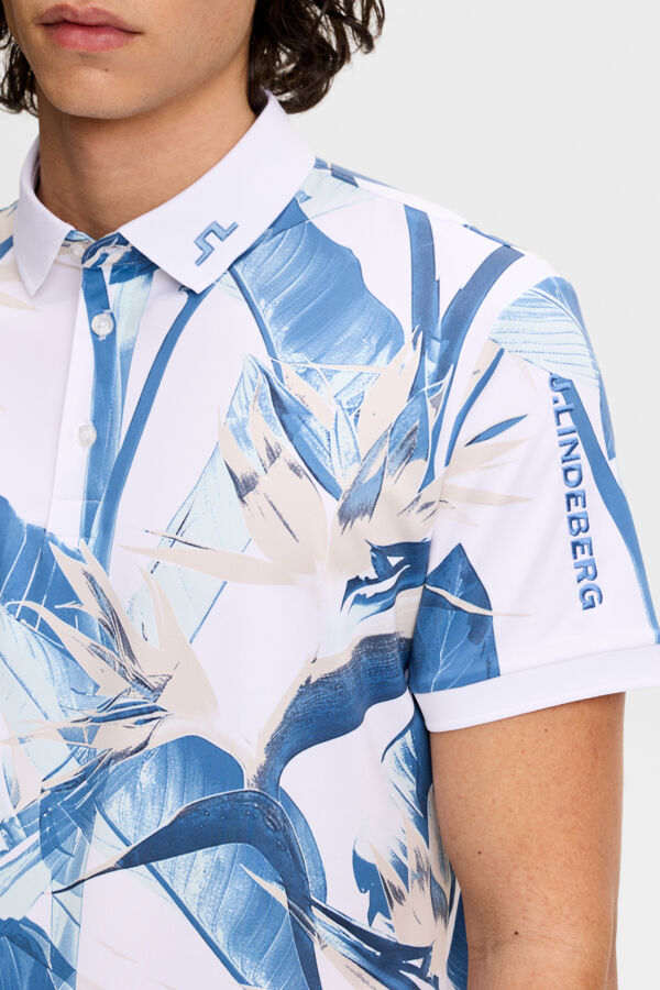 Tour Tech Print Polo / Paradise Skylight M