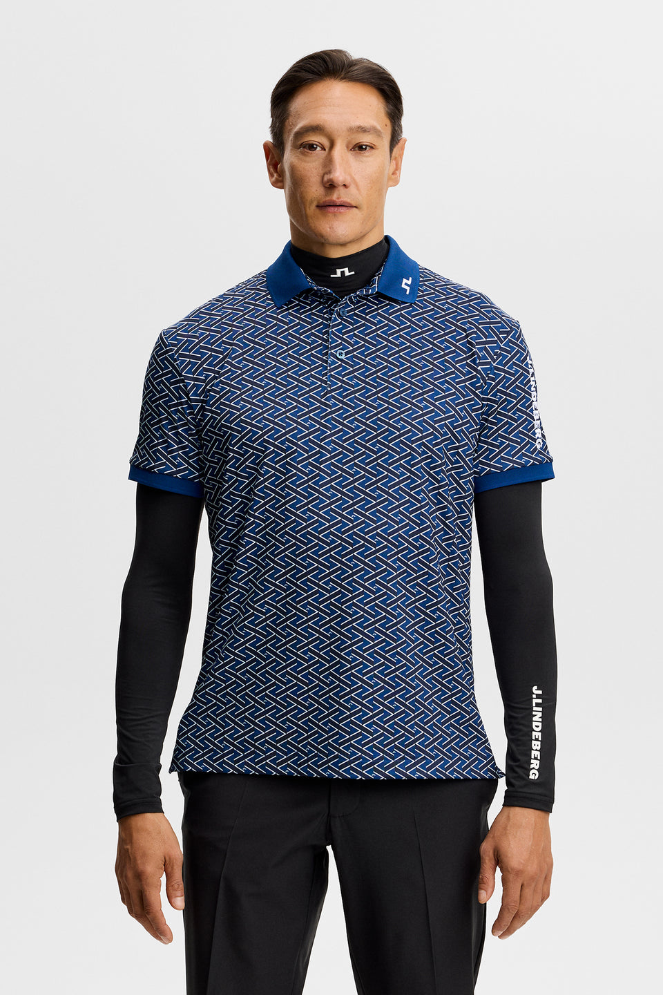 Tour Tech Print Polo / Ladder Estate Navy S