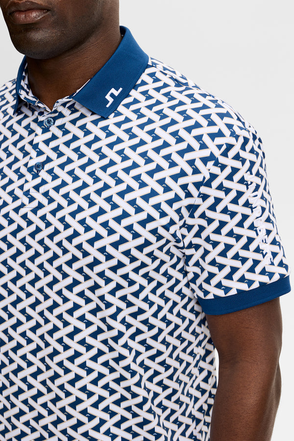 Tour Tech Print Polo / Ladder Estate White S