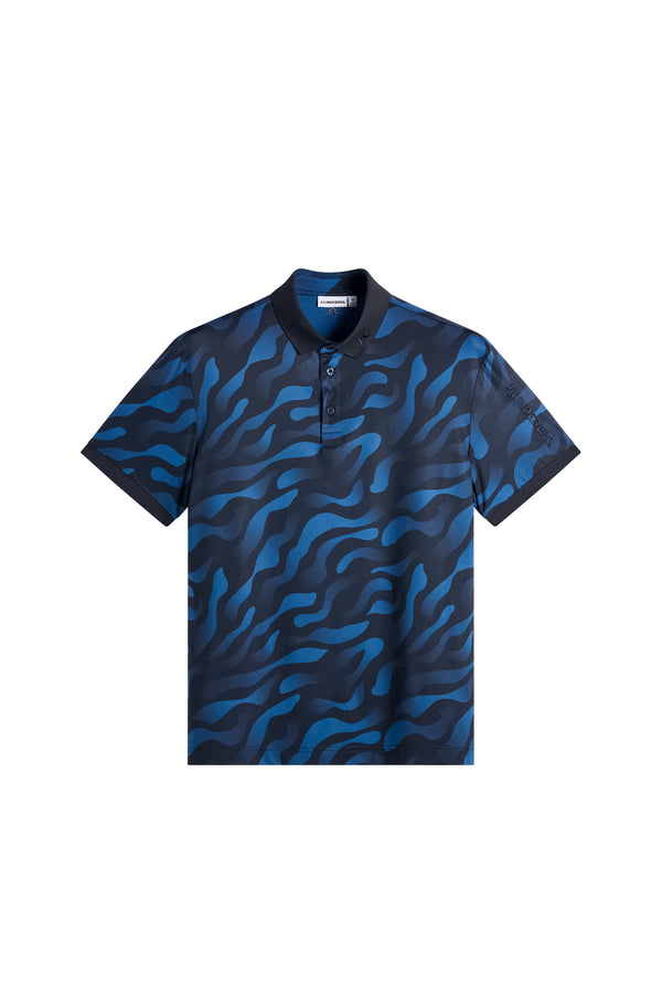 Tour Tech Print Polo / Cardi Jacquard S - JL Navy