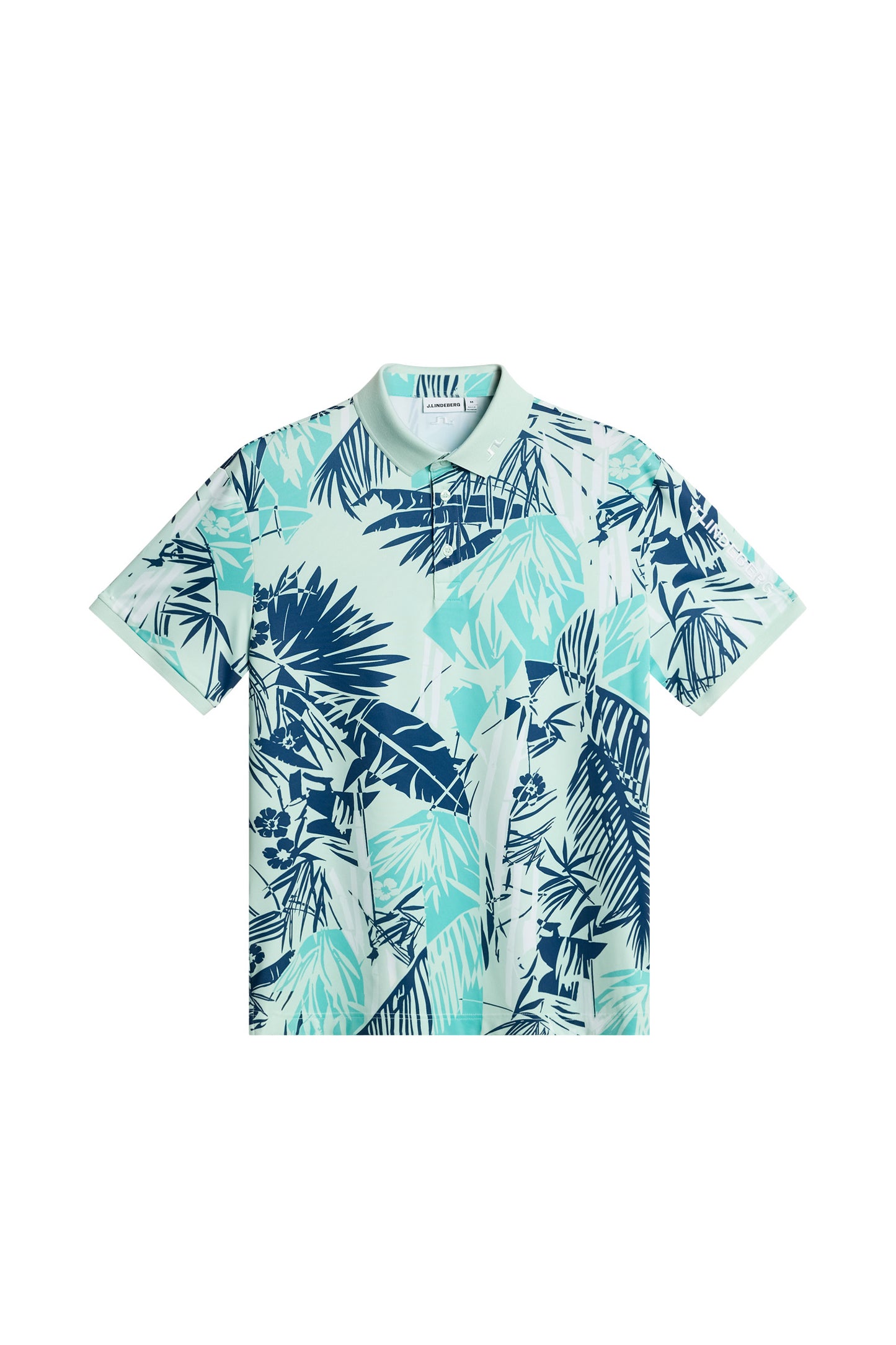 Tour Tech Print Polo in Grove Blue L by J.Lindeberg