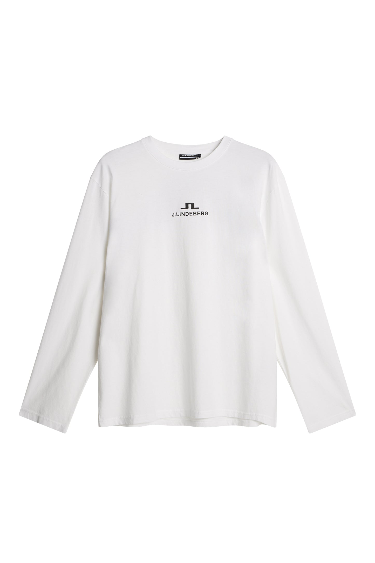 Cale Logo Longsleeve T-shirt in White by J.Lindeberg