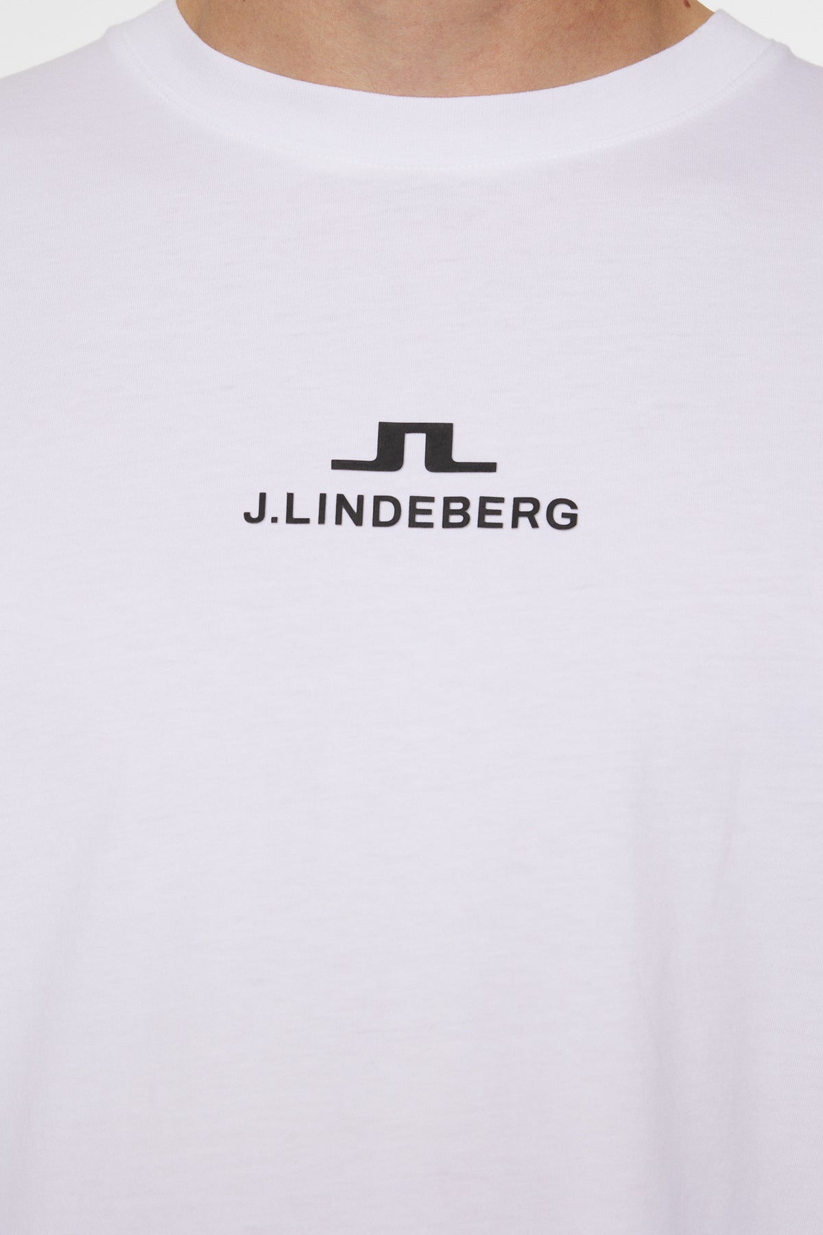 Cale Logo Longsleeve T-shirt in White by J.Lindeberg