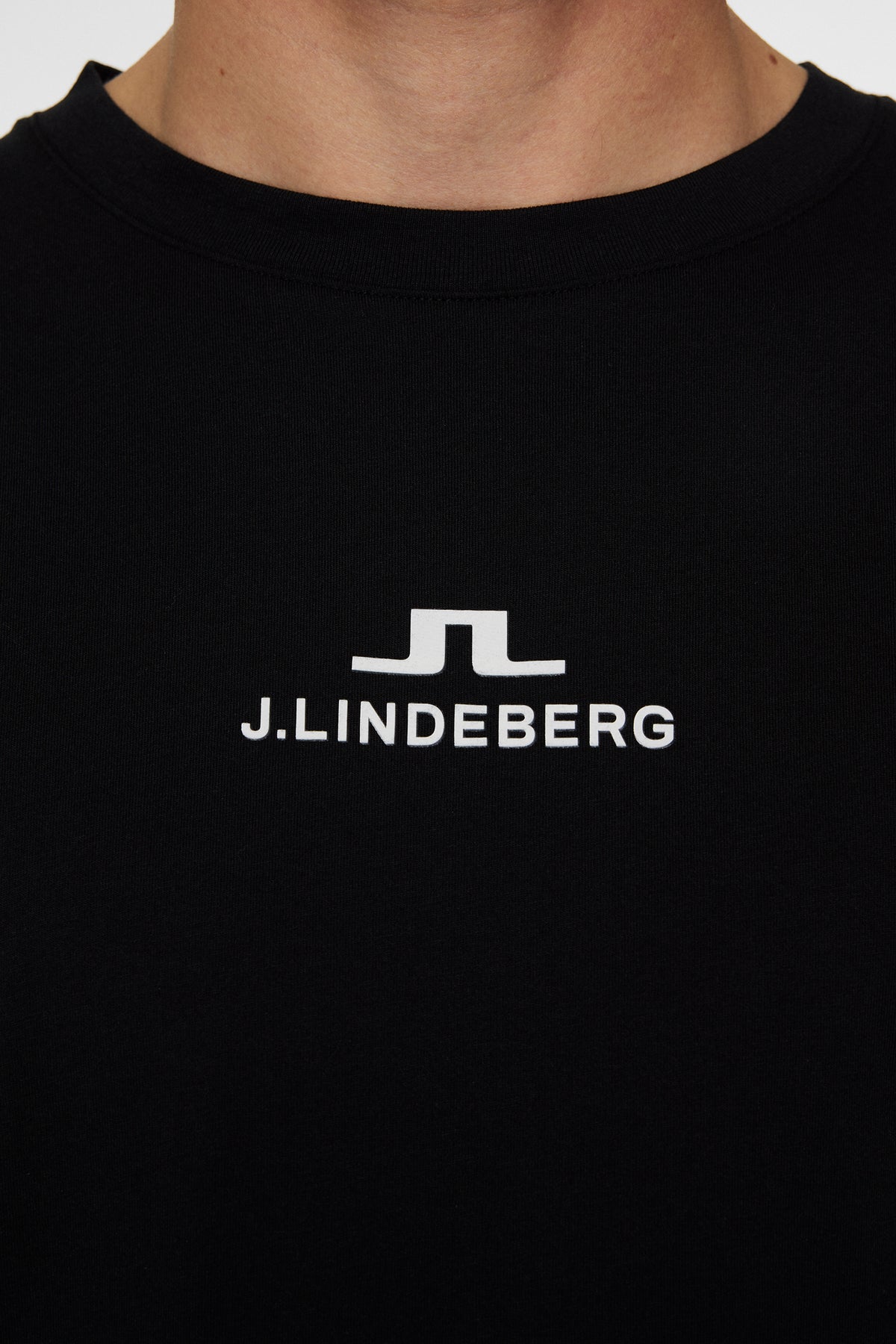 Cale Logo Longsleeve T-shirt in Black by J.Lindeberg