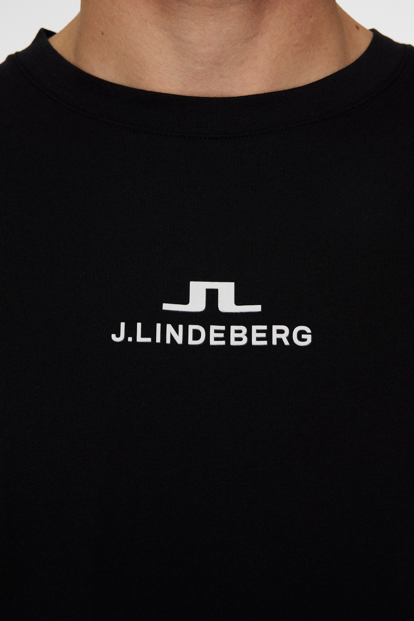Cale Logo Longsleeve T-shirt in Black by J.Lindeberg