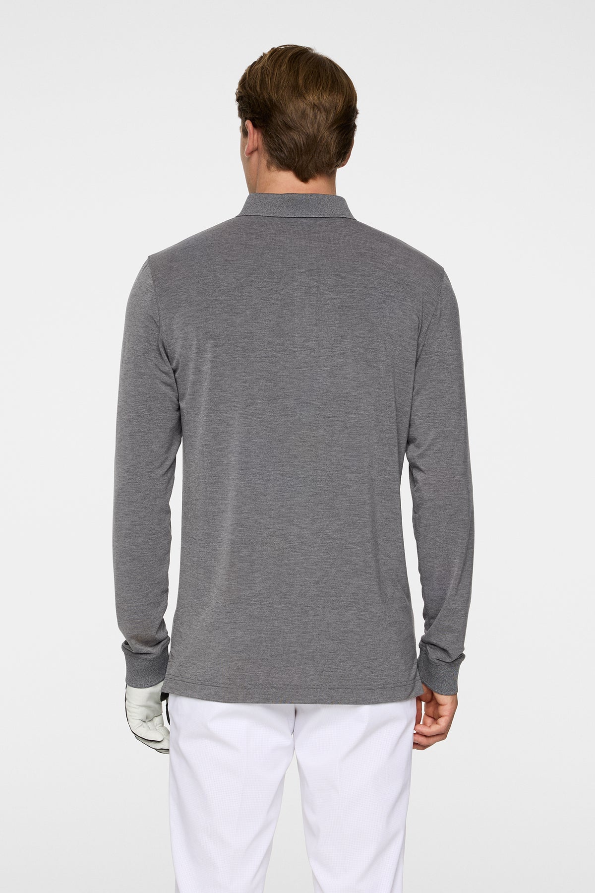 Florian LS Polo in Dark Grey Melange by J.Lindeberg