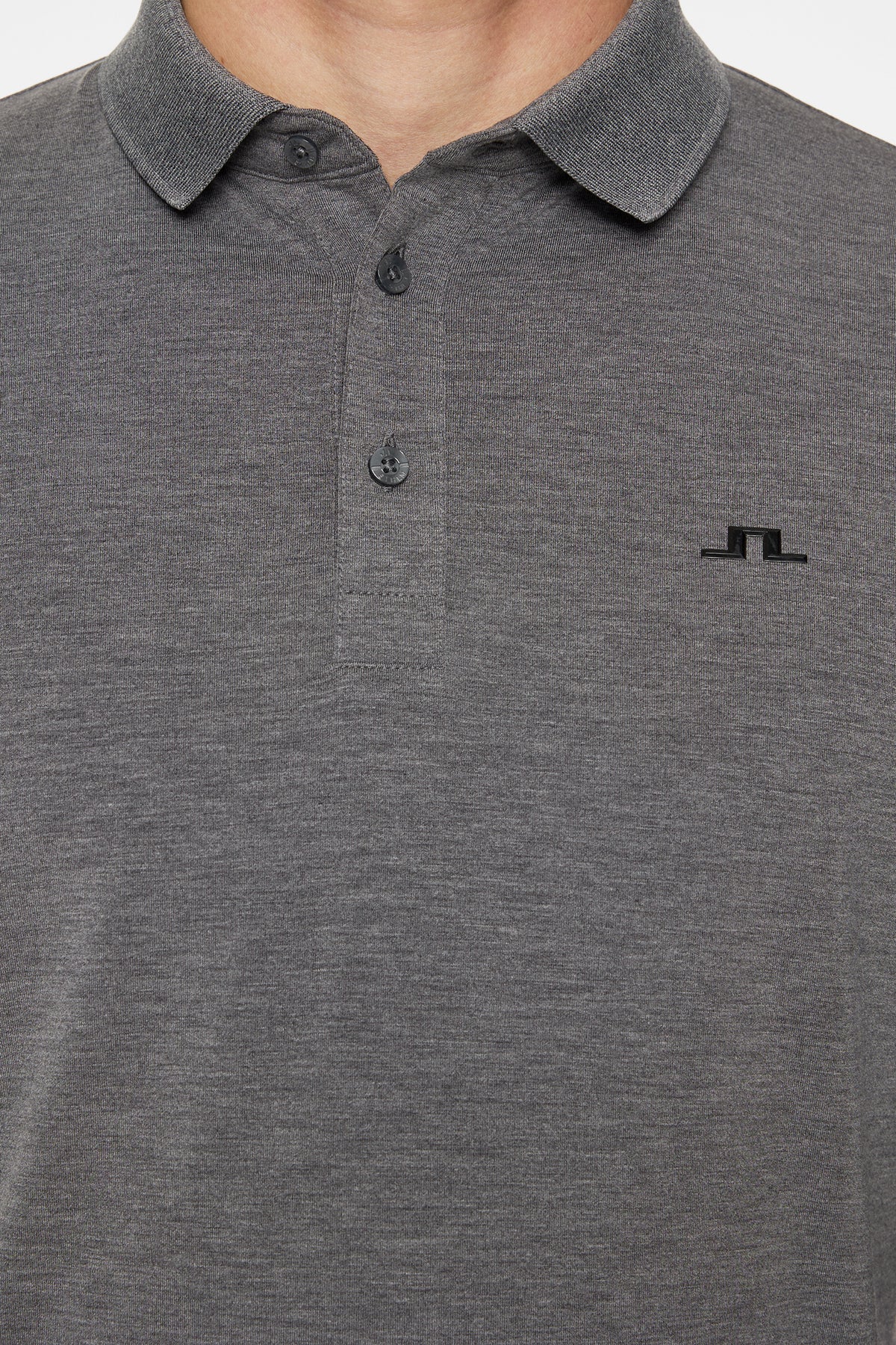 Florian LS Polo in Dark Grey Melange by J.Lindeberg