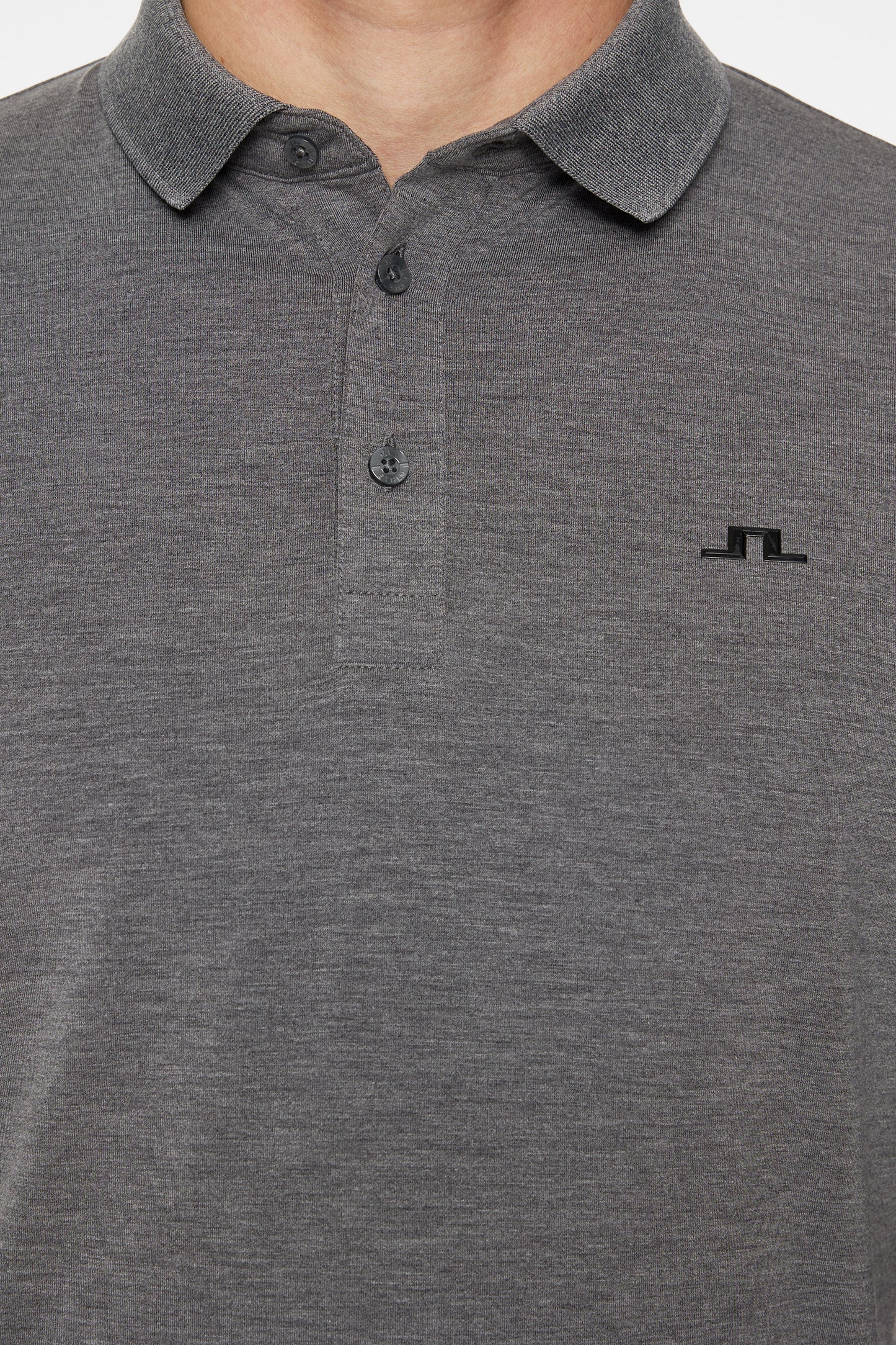 Florian LS Polo in Dark Grey Melange by J.Lindeberg
