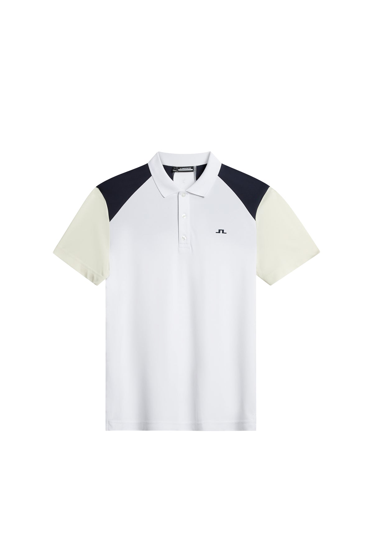 Block Polo in White by J.Lindeberg