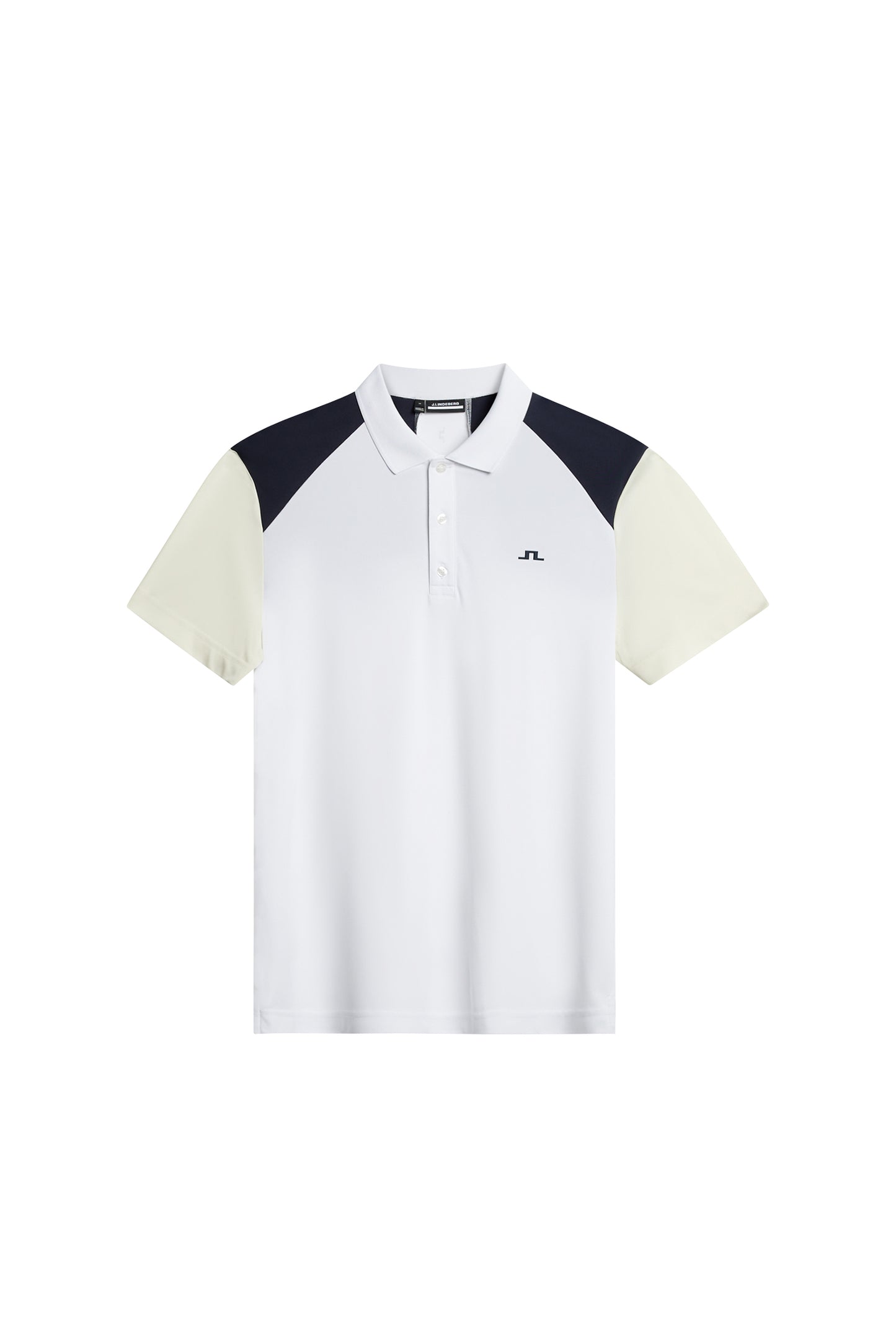 Block Polo in White by J.Lindeberg