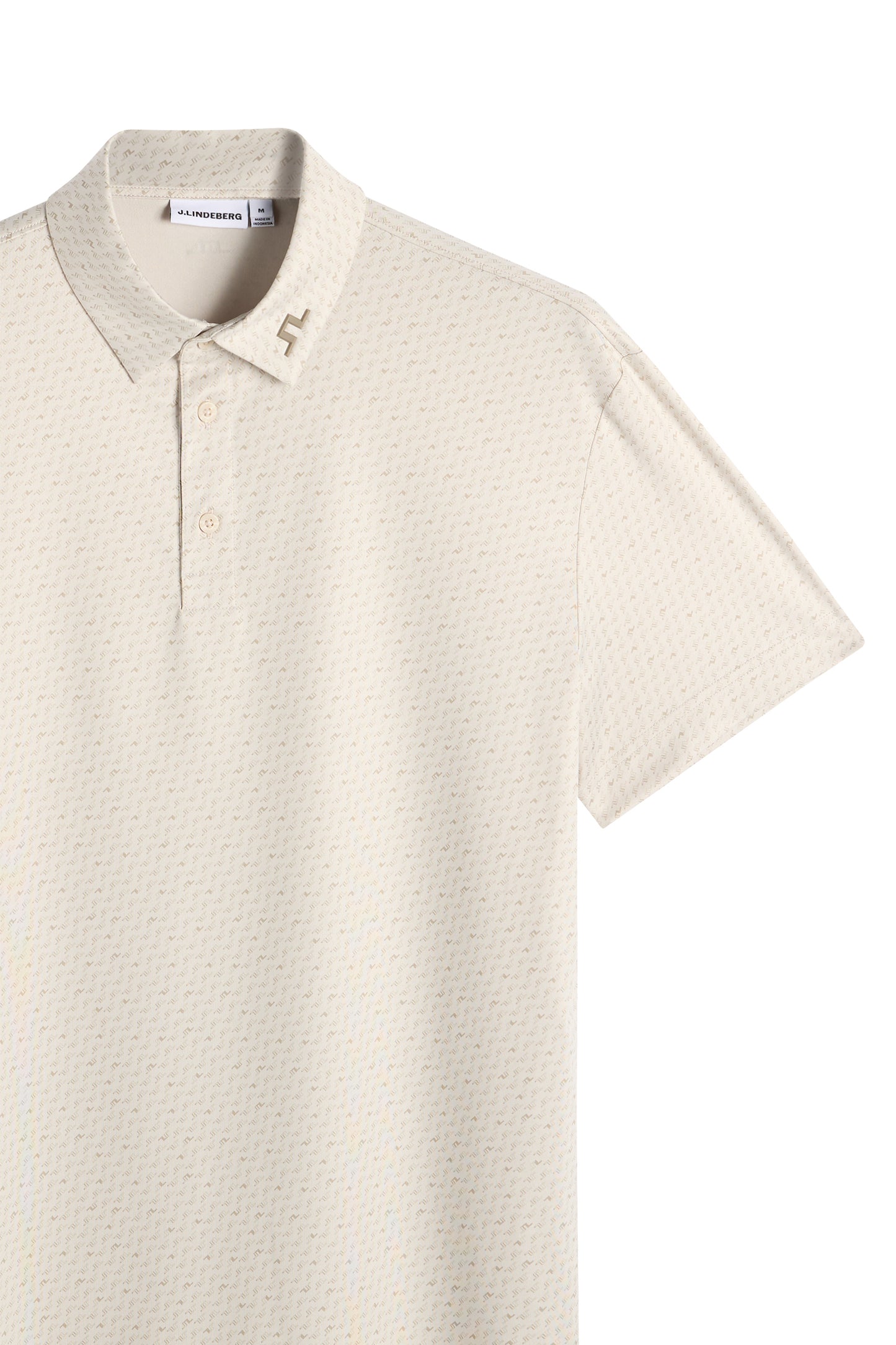 Tod Print Polo in Bias Bridge Micro Moon Brindle by J.Lindeberg