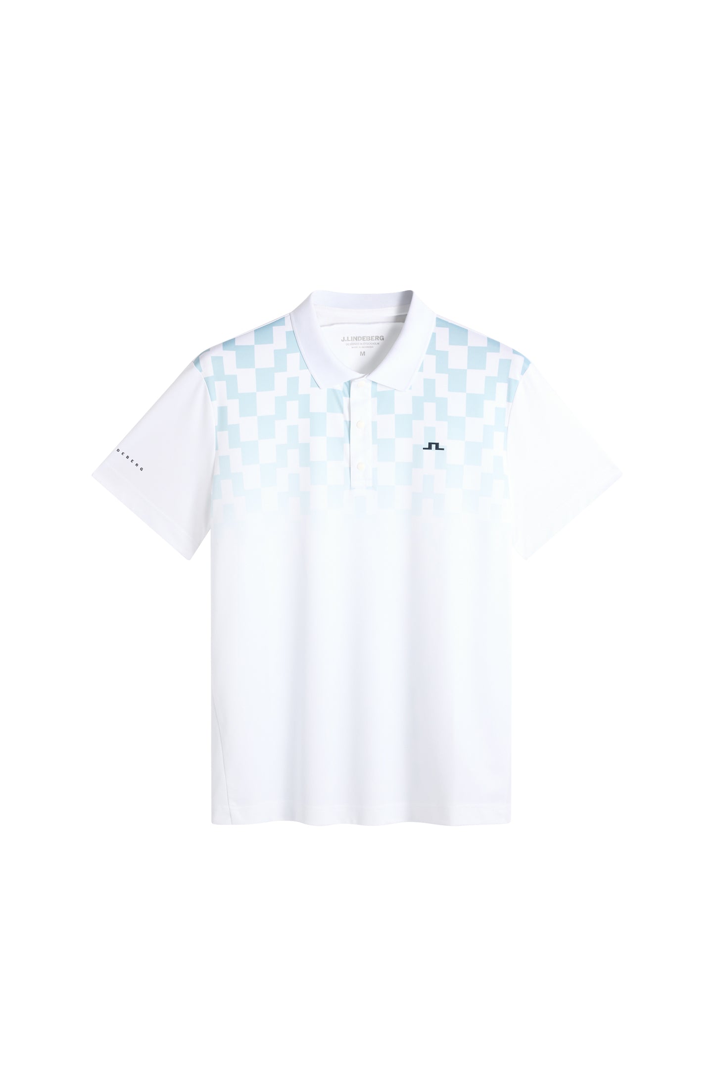Finn Print Polo in Finn Fade White by J.Lindeberg