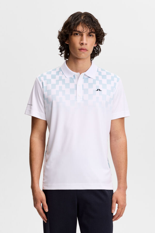 Finn Print Polo / Finn Fade White