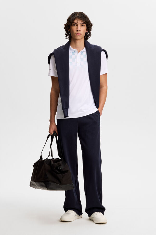 Finn Print Polo / Finn Fade White