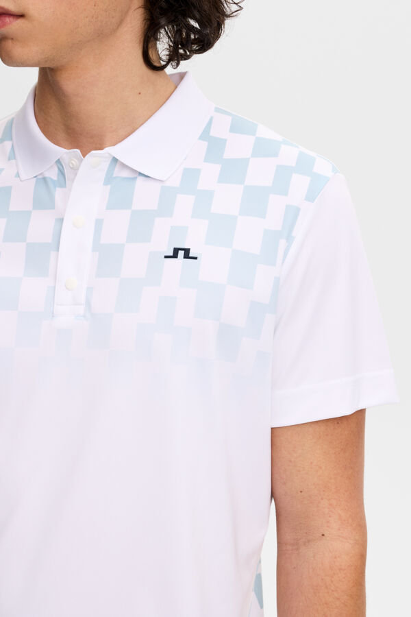 Finn Print Polo / Finn Fade White