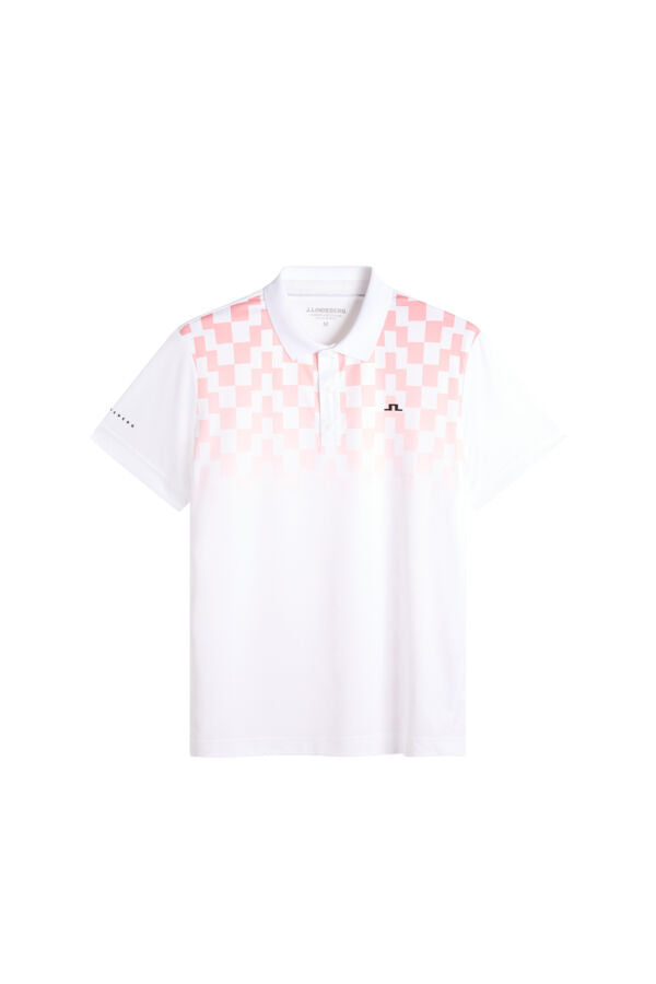 Finn Print Polo / Finn Fade White Pink
