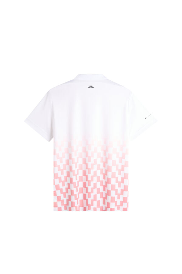 Finn Print Polo / Finn Fade White Pink