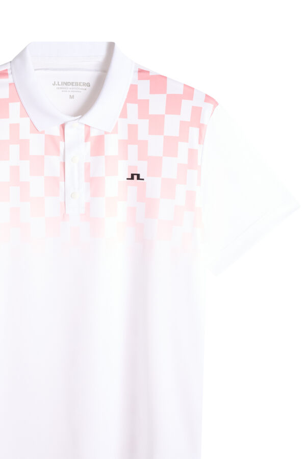 Finn Print Polo / Finn Fade White Pink