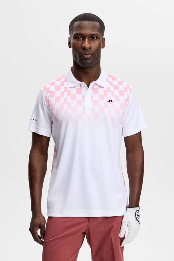 Finn Print Polo / Finn Fade White Pink