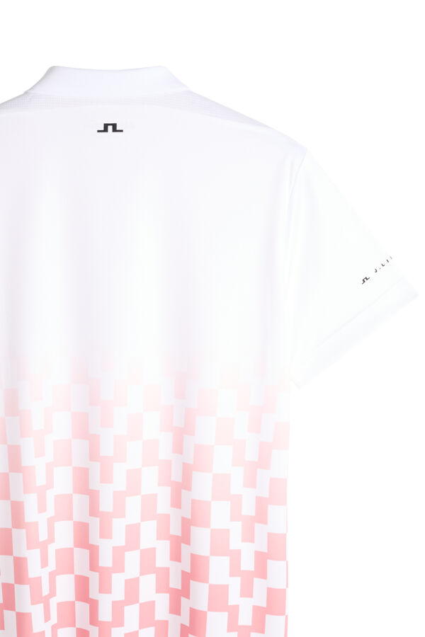 Finn Print Polo / Finn Fade White Pink