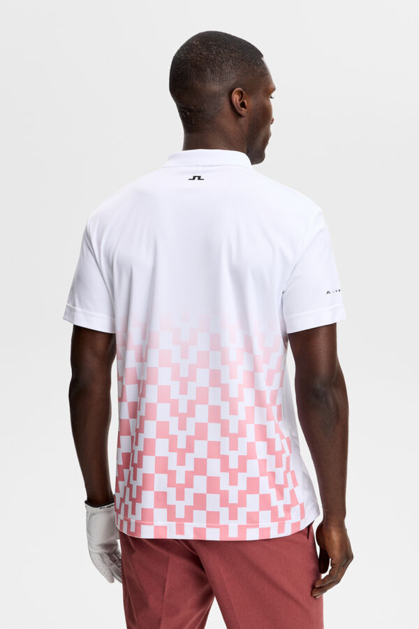 Finn Print Polo / Finn Fade White Pink