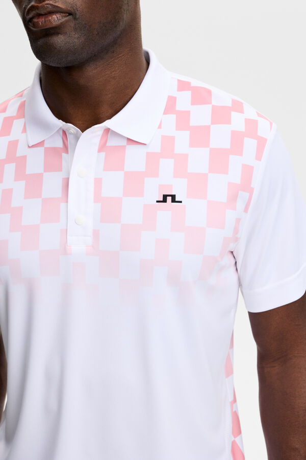 Finn Print Polo / Finn Fade White Pink