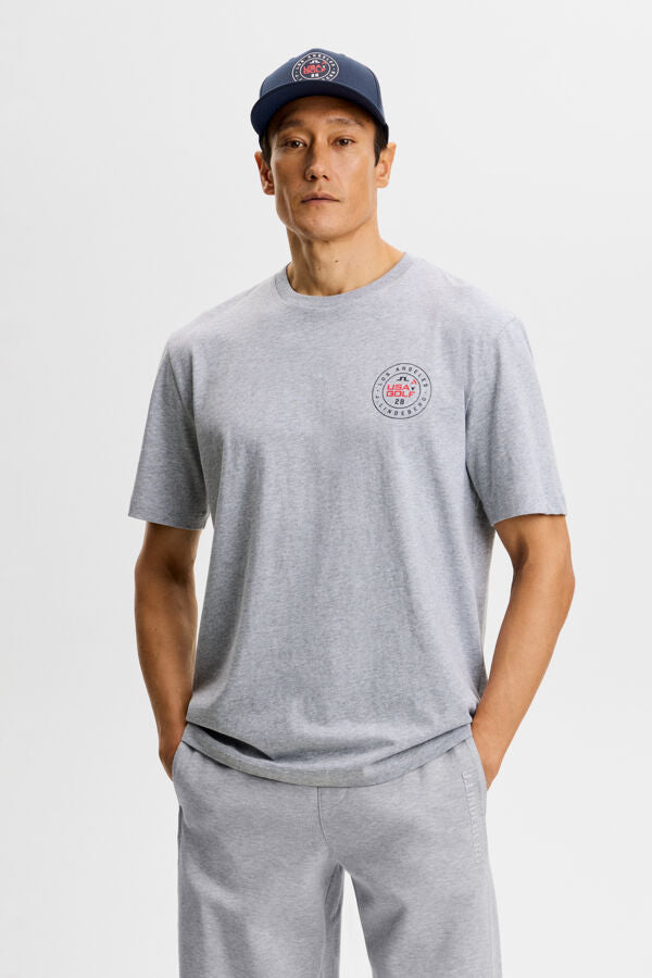 Scottie T-shirt / Medium Grey Melange – J.LINDEBERG US