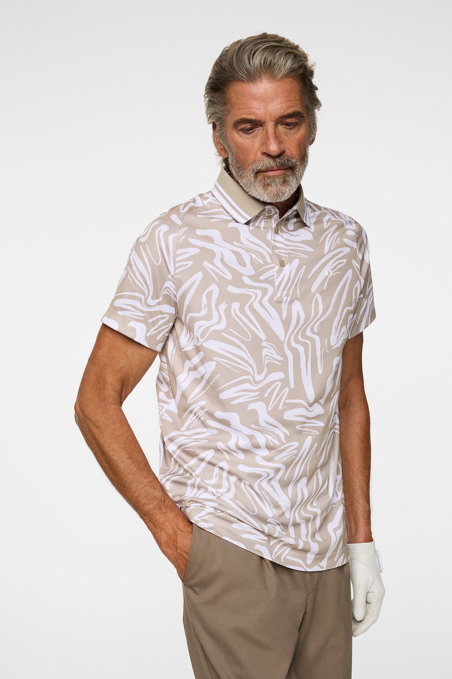George Print Polo in Scribble String by J.Lindeberg